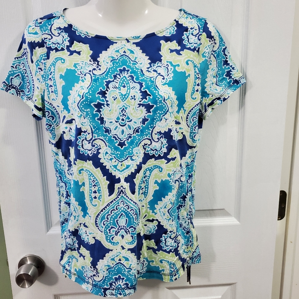 Bright colored blouse